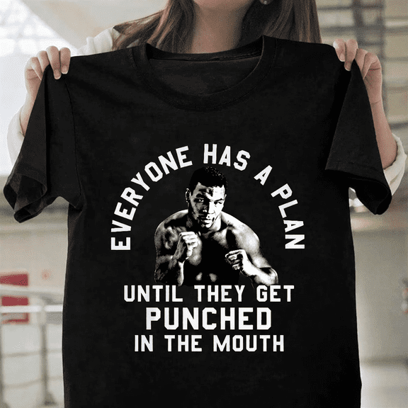 Tyson Everyone Has A Plan Funny Boxing Iron Mike GOAT Unisex T-Shirt, up to size 3XL.