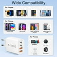 thumbnail image 6 of YIIYRY European Travel Plug Adapter,40W 4-Port USB C Wall Charger,Plug Type C Fast Charging Block Power Adapter for Phone,Android,Adapter for Europe Plug,Phone Accessories, 6 of 8