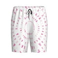 thumbnail image 4 of Easygdp Breast Cancer Awareness (4) Men's Short Pajama Pants, Sleep Shorts, Household Pants, Casual Pants with Pockets - Small, 4 of 9