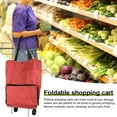 Desheus Folding Shopping Cart Trolley Bag with Wheels Large Capacity Foldable Design Waterproof