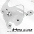 thumbnail image 7 of Flame Spinning Reels,Lightweight 9+1BB Ultra Smooth Spinning Fishing Reels,19.8LBs Max Drag,2000,3000,4000,5000 Series,Red & Blue, 7 of 7
