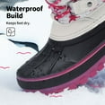 thumbnail image 4 of Dream Pairs Kids Boys & Girls Snow Boots Insulated Waterproof Winter Snow Boots KRIVER-1 WHITE/FUCHSIA Size 10, 4 of 6