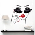 thumbnail image 2 of Adhesivos de pared autoadhesivos de PVC para mujer sexy con labios rojos, 39 x 60 cm, 2 of 3