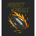 thumbnail image 2 of "Perfect Spirals" Flaming Football Youth Black Long Sleeve Hoodie-Medium, 2 of 3