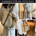 thumbnail image 2 of Kukuzhu Straw Beach Bag, Summer Woven Tote Bag Large Shoulder Handbag Straw Purses and Handbags for Women Vacation, 2 of 7