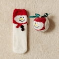 thumbnail image 2 of Christmas Fuzzy Socks with Clear Ball Fluffy Christmas Cozy Slipper Cabin Soft Winter Warm Fleece Socks for Women Teen Girls, 2 of 2