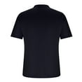 thumbnail image 4 of VSSSJ Men's Polo Shirts Big and Tall Solid Color Short Sleeve Button V-Neck Lapel Collar Pullover Shirt Casual Breathable Silky Tee Top Navy XL, 4 of 6