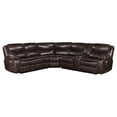 thumbnail image 4 of Sycamore Upholstered Power Reclining Sectional Sofa Brown, 4 of 14