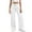 *White, variant on CENGNIAN Women's Elastic Waisted Cargo Sweatpants,Drawstring Streetwear Trousers with 2 Flap Pockets,Y2K Straight Leg Work Pants for Ladies Beige,Size XXL