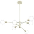 thumbnail image 5 of Deyidn 6-Light Sputnik Chandelier with Adjustable Height, Vintage White Rubbed Gold Ceiling Light Fixture for Dining Room Kitchen Island, 5 of 7