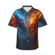 thumbnail image 1 of Fotbe Red And Blue Fire Dragon E Camisa Hawaiana para Hombre Unisex – Camisa Casual de Verano con Botones de Manga Corta de Algodón y Lino,Medium, 1 of 7