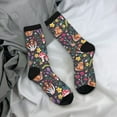 thumbnail image 5 of Xecao Mushrooms Snails Butterflies Pattern Sport Socks for Women and Men Crew Socks Sporty Calf Socks Casual Socks, 5 of 6