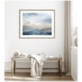 thumbnail image 2 of Kate and Laurel Framed Wall Art Print 'Tonal Abstract Oceanic Nautical Serenity Blue Horizontal' by The Creative Bunch Studio, 42 x 34, Mila Dark Silver Frame, Coastal, Abstract, Beach, Landscapes Art, 2 of 7