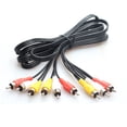 thumbnail image 4 of Cable compuesto de audio/video RCA de 3 metros (10 pies) para DVD/VCR/SAT, conectores amarillos/blancos/rojos, 3 machos a 3 machos., 4 of 5