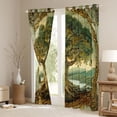 thumbnail image 3 of jejeloiu Boho Mystic Tree Curtains Pack of 2 (42x84 Each),Retro Bohemian Theme Curtains Blackout For Teens, 3 of 6