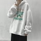 thumbnail image 2 of Sudadera con capucha y estampado de letras vintage para hombre, divertida sudadera con capucha y estampado de libertad de eternidad, estilo urbano Y2k, con bolsillos, 2 of 5
