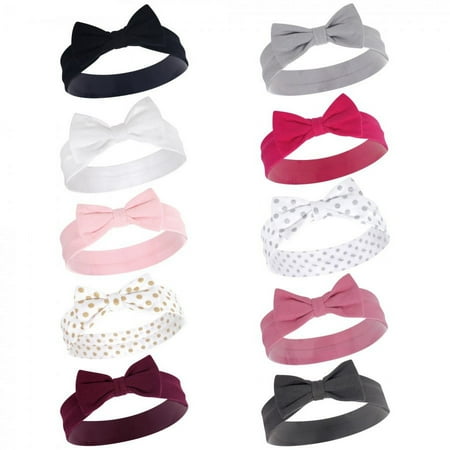 UPC: 0660168585322 | Hudson Baby Infant Girl Cotton Headbands 10pk  Classic Bow  0-24 Months