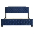 thumbnail image 2 of Furniture of America Chetana Navy Tufted Full Upholstered Wood Bed, 2 of 7