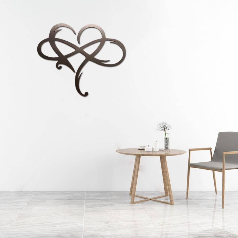 Infinity Heart Steel Wall Decor Metal Wall Art Eternal Love Wrought