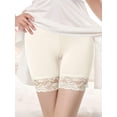 thumbnail image 2 of Women’s Lace Flower Short Leggings Under Dresses Seamless Solid Color Underwear for Spring Summer, 2 of 8