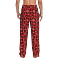 thumbnail image 2 of Bixox Men's Snowflakes On A Buffalo Plaid Patterned Pajama Pants with Pockets Lounge Clothes for Home, 2 of 5