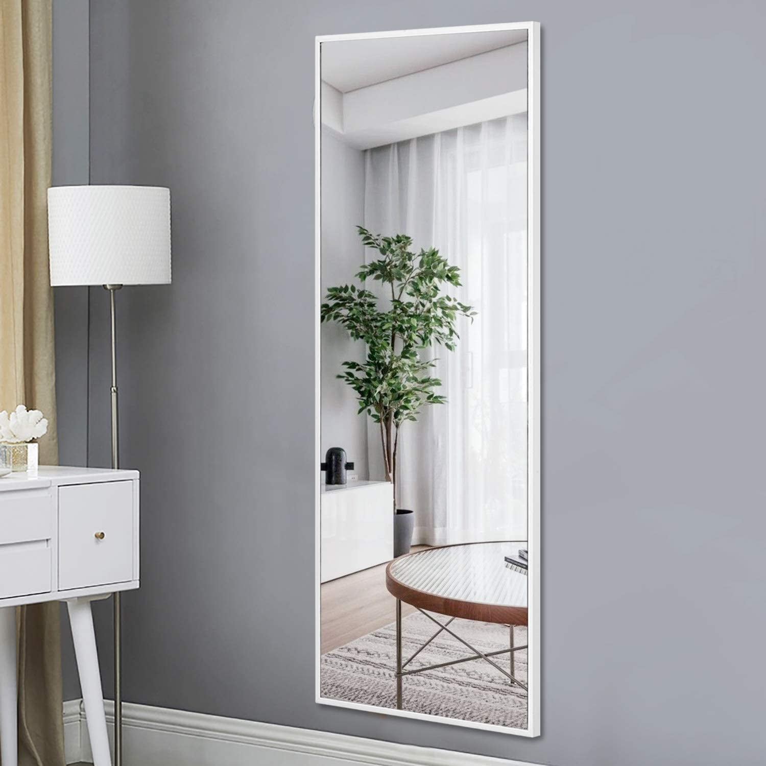 Neutype Full Length Hanging Mirror 55, Rectangle Wall Mirrors For Dining Room