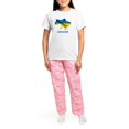 thumbnail image 4 of CafePress - Cool Ukraine Flag Ukrainian Pride Native H Pajamas - Women's Short Sleeve Print T-Shirt and Pants Light Cotton Pajama Set, 4 of 7
