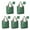 Green Christmas Santa, variant on 5 Pack Foldable Shopping Bag,Green Christmas Santa and Icon Pattern Reusable Grocery Bags with Pockets,Large Reusable Tote Bags with Handles Waterproof & Lightweight