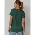 thumbnail image 2 of Womens Short Sleeve Basic Shirts Crewneck Tees Loose Fit Fashion Tops Casual Summer Clothes, 2 of 7