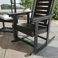 thumbnail image 3 of Topcobe 28" High-Backed Patio Rockers, Spacious Armrests, Sturdy HDPE Chairs for Porch, Perfect for Backyard Relaxation, Set of 2, Black, 3 of 10