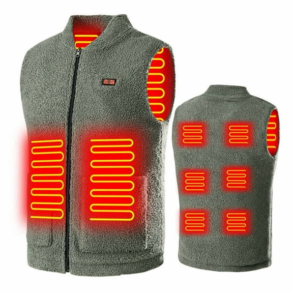Heated Vest Women 8 Heating Zone Warm Lightweight Heated Jacket Electric Heated Motorcycle Vest No Include Battery Heated Jackets for Men A XL
