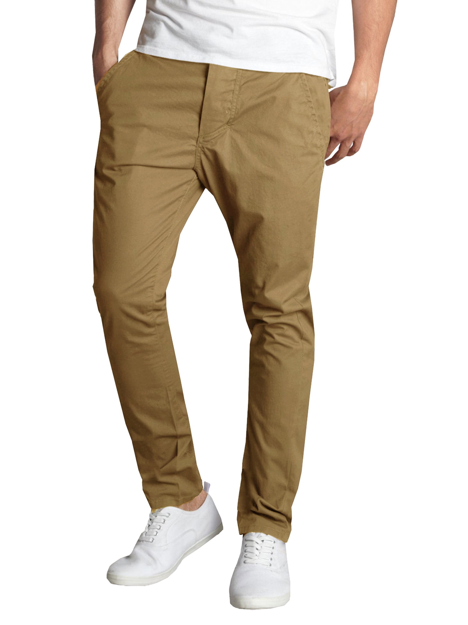 Mens Cotton Chino Pants Slim Fit Casual Stretch - Walmart.com