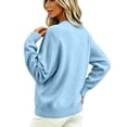 thumbnail image 4 of yillto Womens Fleece Sweatshirts Fuzzy Sherpa Long Sleeve Warm Soft Tops Crewneck Pullover Clothes, 4 of 6