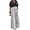 Black, variant on Women Floral Two Piece Pants Set Short Sleeve V Neck Top Wide Leg Pants Matching Outfit Dressy Summer Set