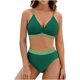 thumbnail image 1 of Conjunto de Bikini de Cintura Alta para las Mujeres Bloque de Color Cruzando Suspensiones, Traje de Baño de Moda sin Espalda Sexy, 1 of 8