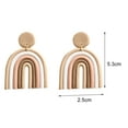 thumbnail image 5 of Opolski 1 Pair Drop Earrings Geometric U Shape Colorful Polymer Clay All Match Bohemian Stud Earrings for Dating, 5 of 8