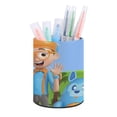thumbnail image 1 of Blippi-theme Cylinder Pen Holder Pencil Organizer with Flannel Lining PVC Leather Material Cardboard Base for study work 10*8CM, 1 of 6