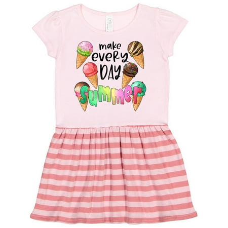 

Inktastic Make Every Day Summer- Ice Cream Cones Gift Toddler Girl Dress