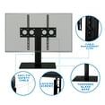 MountIt! Universal Table Top TV Stand Base, Steel, Fits 27 to 55 inch