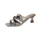 thumbnail image 1 of Women's Rhinestone Slide Open Toe Twist Strappy Sandals, 1 of 5