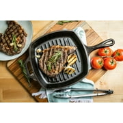 Lodge Cast Iron Logic L8SQ3 Pre-Seasoned Cast Iron Square Skillet 10 1/2
