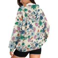 thumbnail image 2 of COEQINE Oversized Fashion Sweatshirts Women's Full Zipper Hoodie Deer Red Print Long Sleeve Hooded Jacket for Women with Pockets Fall Lightweight Outfits Clothes, L, 2 of 7