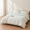 Wildflower Sprig Botanical & Stripes - Soft Mint Green-King (104"×90"), variant on Wildflower Sprig Botanical & Stripes - Soft Mint Green King (104"×90") Cotton Duvet Cover Set