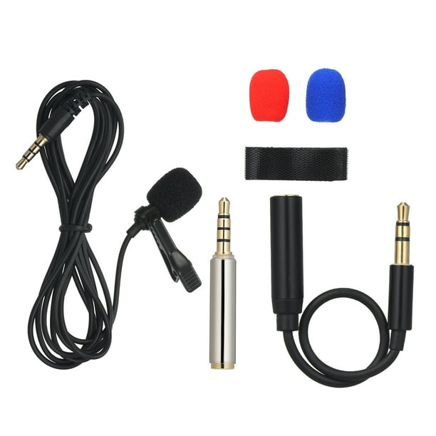 3.5mm Mini Collar Microphone 1.5m Wires Clip Lapel Microphone High