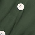 thumbnail image 4 of Busydd Womens Dresses Short Sleeve Solid Color Maxi Dress Fashion V Neck High Waisted Sundress Casual Tiered Flowy Summer Dresses Elegant Slim Button Long Dresses Comfy Cotton Linen Dress, 4 of 9