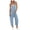 Blue, variant on TrendOFT Summer Jumpsuit For Women Casual Sleeveless Loose Solid Spaghetti Strap Pocket Rompers For Women One Piece Overalls White XXL