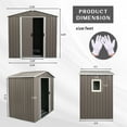 thumbnail image 5 of 6x5 FT Outdoor Storage Shed with Window, Metal Garden Storage Shed with Floor Base & Lockable Door, Utility Tool Shed with Air Vent for Backyard, Patio, Lawn, 5 of 9