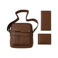 thumbnail image 1 of Kit Bolso Mariconera Hombre Maletin Bandoleras Y Billetera Marron, 1 of 3