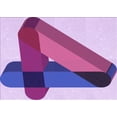 thumbnail image 1 of Ahgly Company Machine Washable Indoor Rectangle Transitional Dark Orchid Purple Area Rugs, 7' x 9', 1 of 7