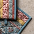 thumbnail image 3 of Maison d' Hermine Oven Mitt & Pot Holder 100% Cotton Set of Heat Resistant Oven Gloves (7.5"x13") & Hot Pads (8"x8") for Gifts, BBQ, Cooking, Baking, Grilling, Marquise - Spring/Summer 7.5"x13" & 8"x8" Oven Mitt & Pot Holder Set 04 - Marquise, 3 of 5